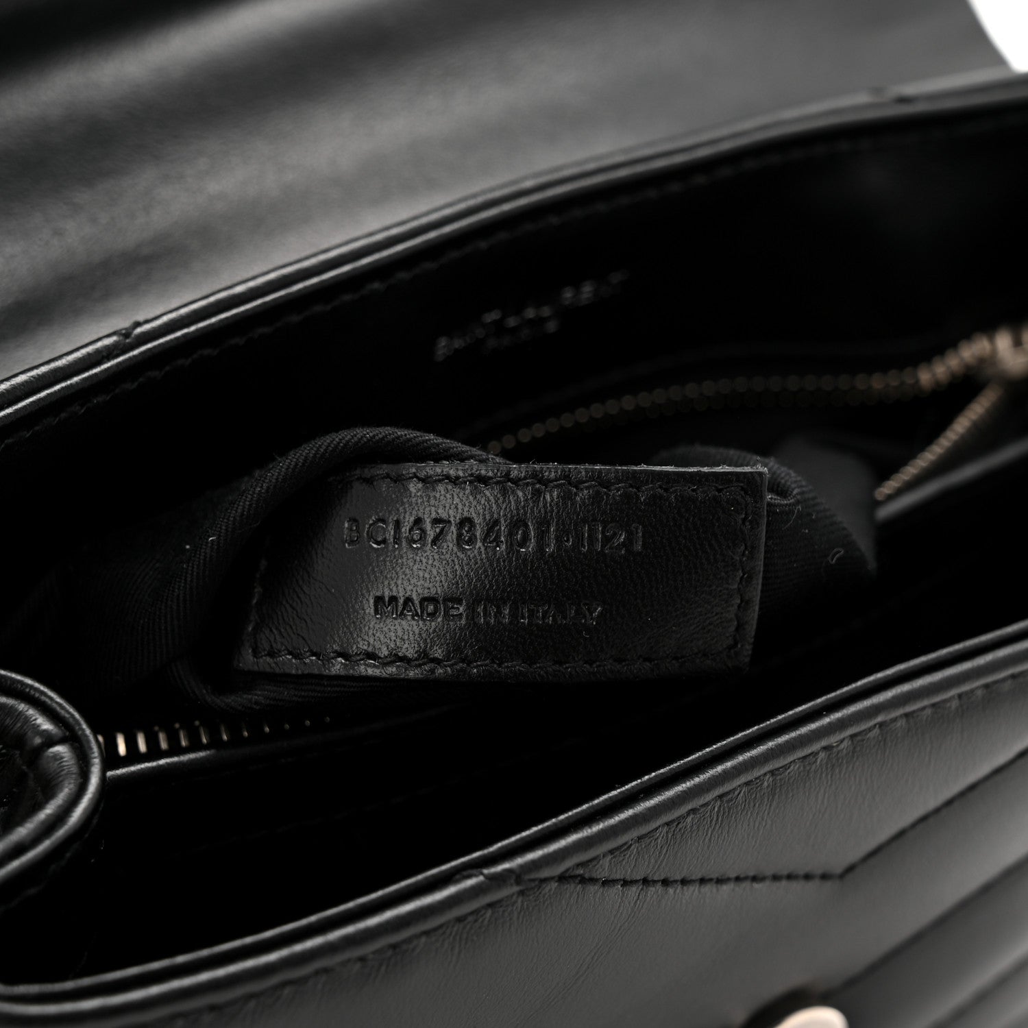 Saint Laurent Calfskin Y Quilted Monogram Toy Loulou Crossbody Bag Black 7 of 10