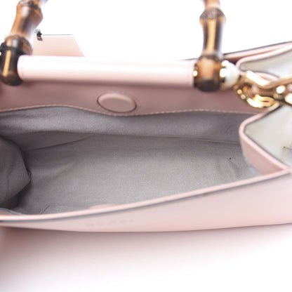 Gucci Nappa Bamboo Web Mini Nymphaea Top Handle Bag Perfect Pink Mystic White 5 of 11