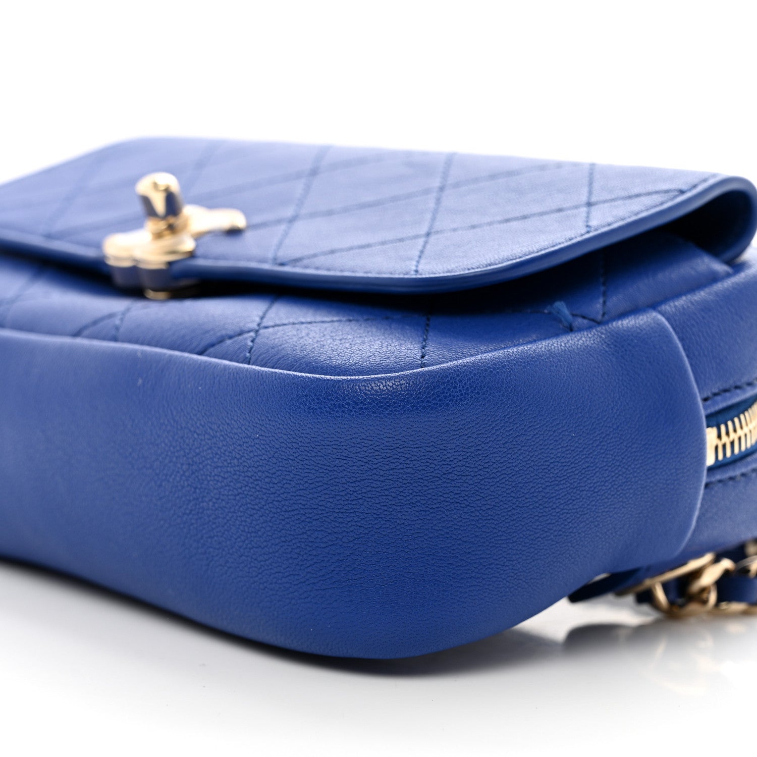 Chanel Calfskin Casual Trip Waist Bag Blue 9 of 9