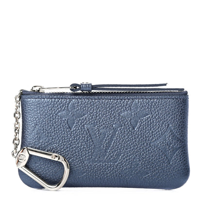 Louis Vuitton Metallic Empreinte Monogram Giant Key Pouch Navy Nacre 1 of 7