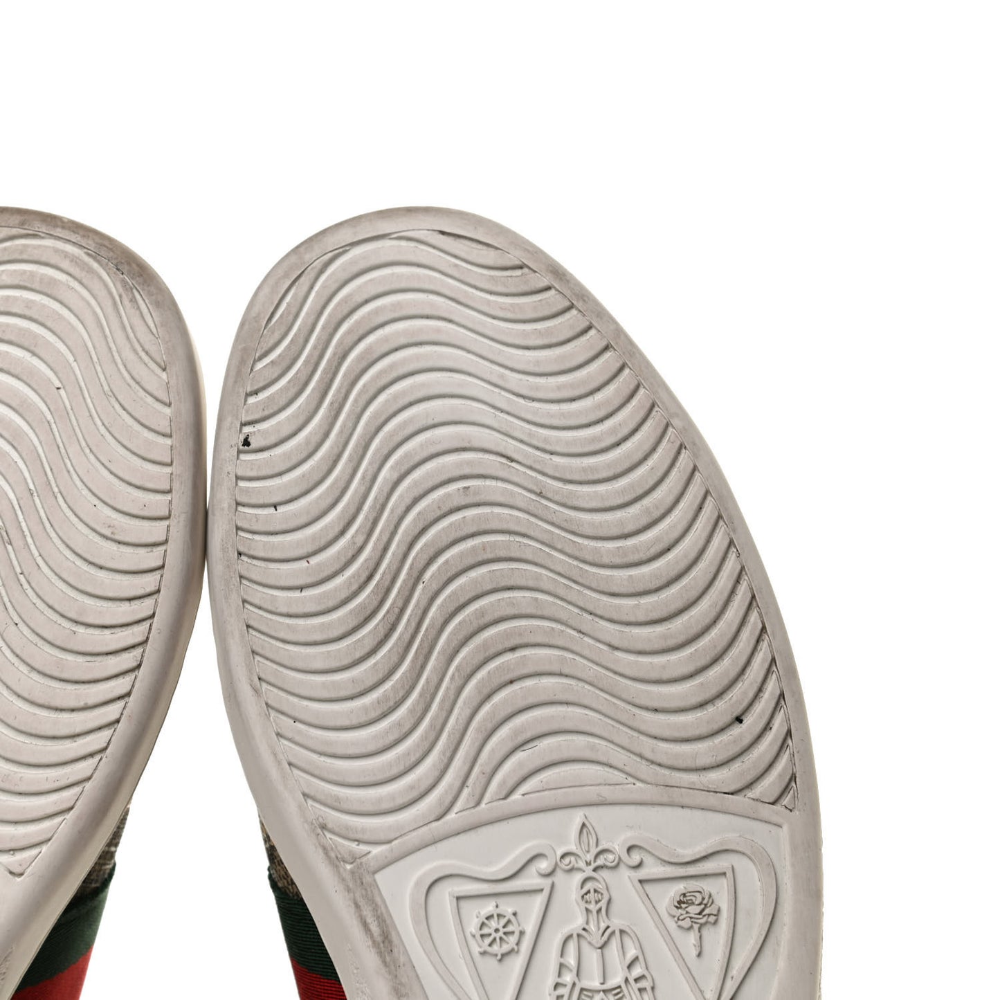 GG Supreme Monogram Bees Ayers Web Womens Ace Sneakers 37.5 Beige Oro Green Red