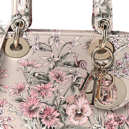 Christian Dior Calfskin Flower Printed Small My ABCDior Lady Dior Pink Multicolor 8 of 10