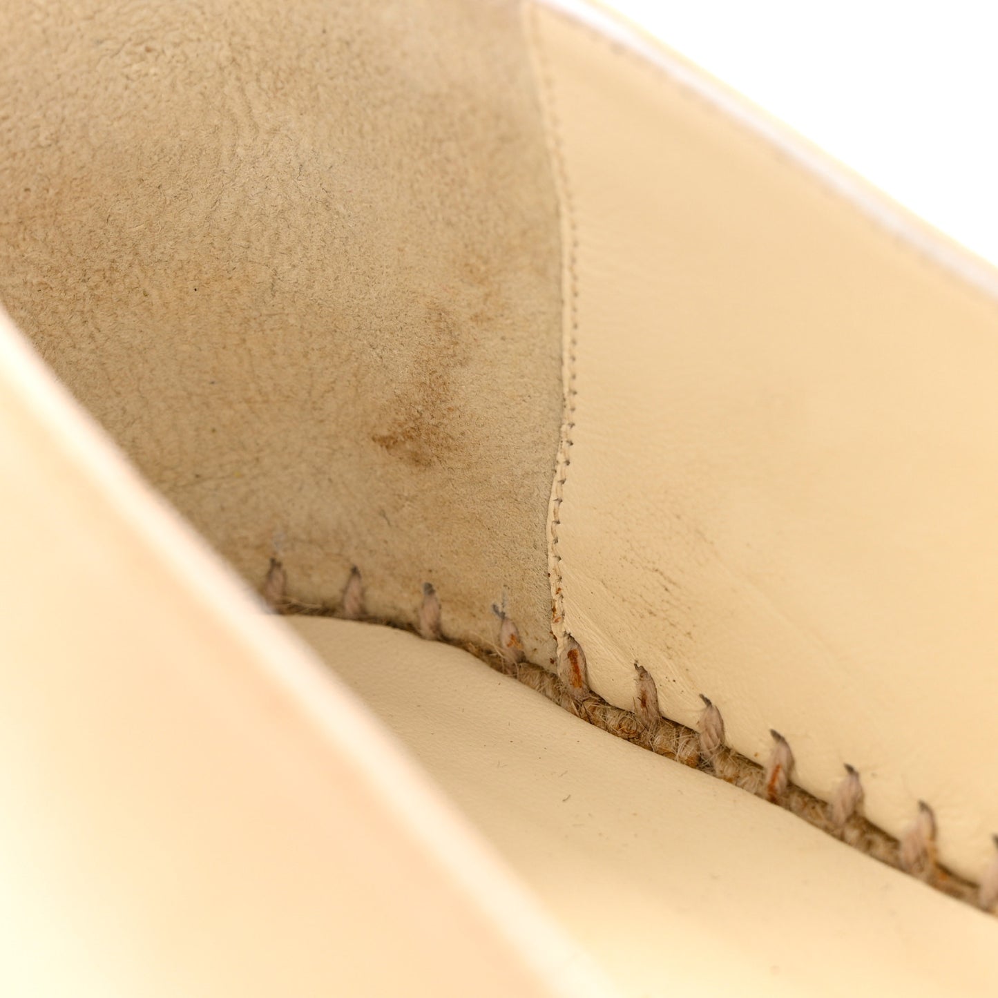 Lambskin CC Espadrilles 42 Beige Black