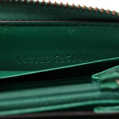 Gucci Calfskin Matelasse GG Marmont Zip Around Wallet Emerald Green 7 of 7