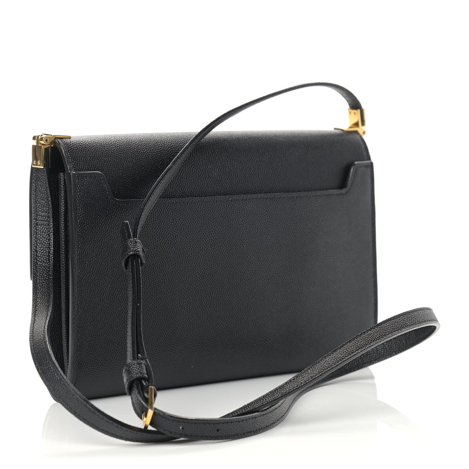 Saint Laurent Grain De Poudre Mini Uptown Crossbody Bag Black 3 of 14