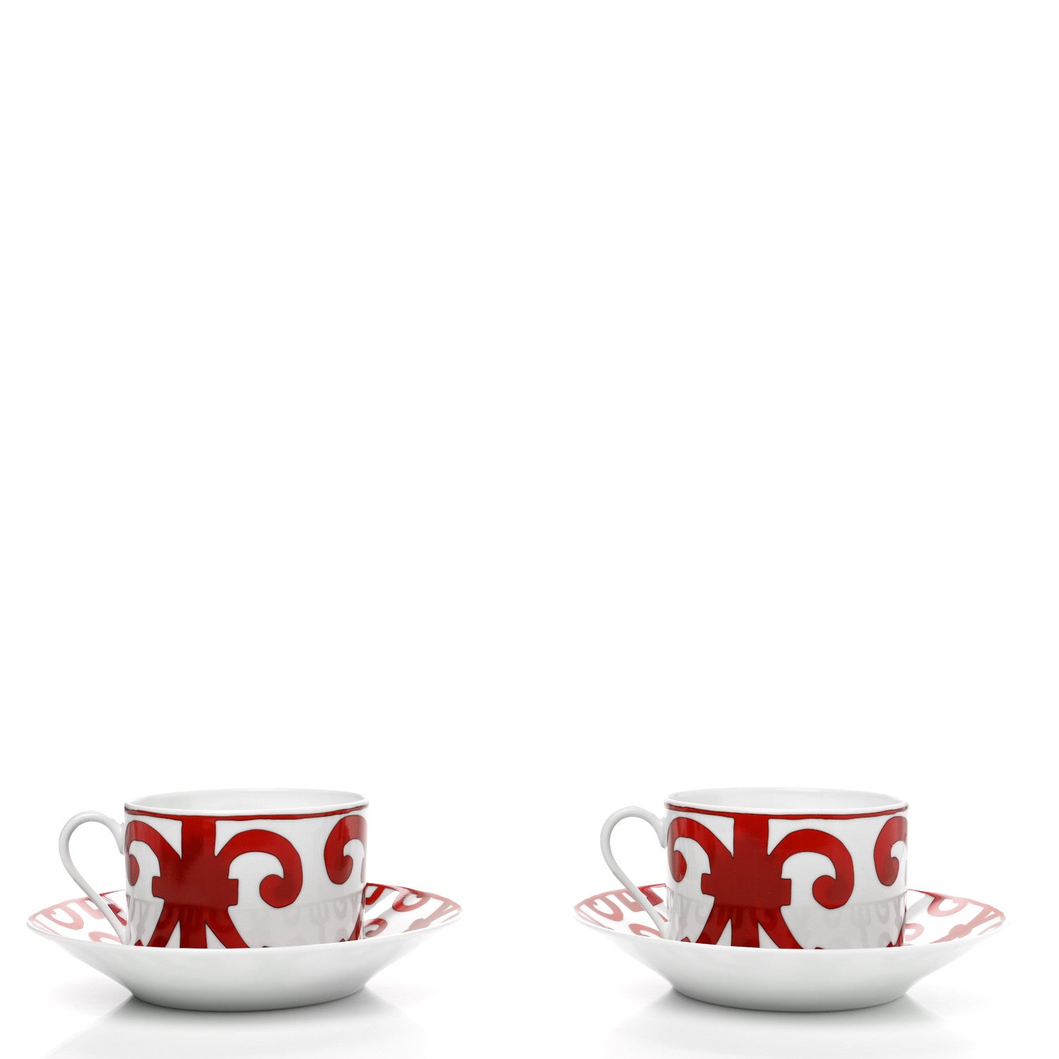 Hermes Porcelain Balcon du Guadalquivir Tea Cup and Saucer Set of 2 2 of 10