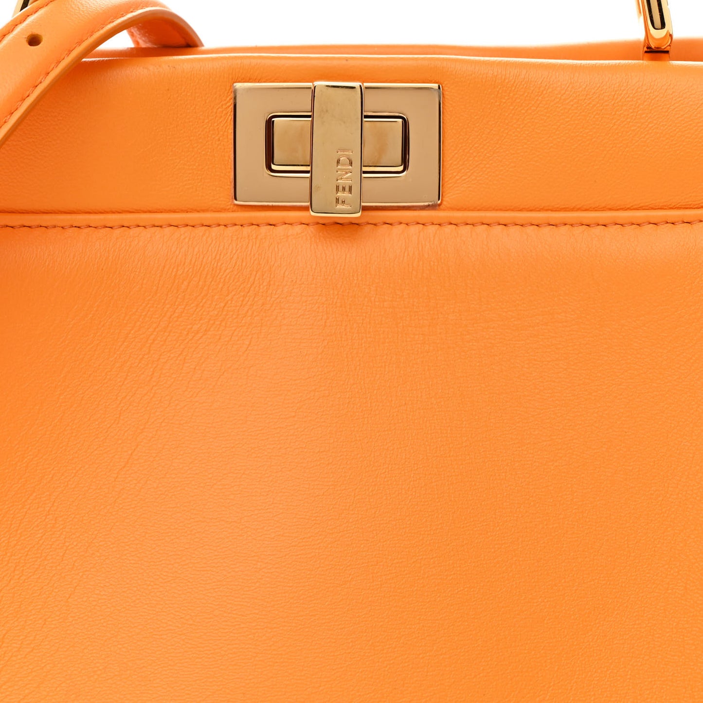 Nappa Mini Peekaboo Iconic Satchel Giallo Syrup