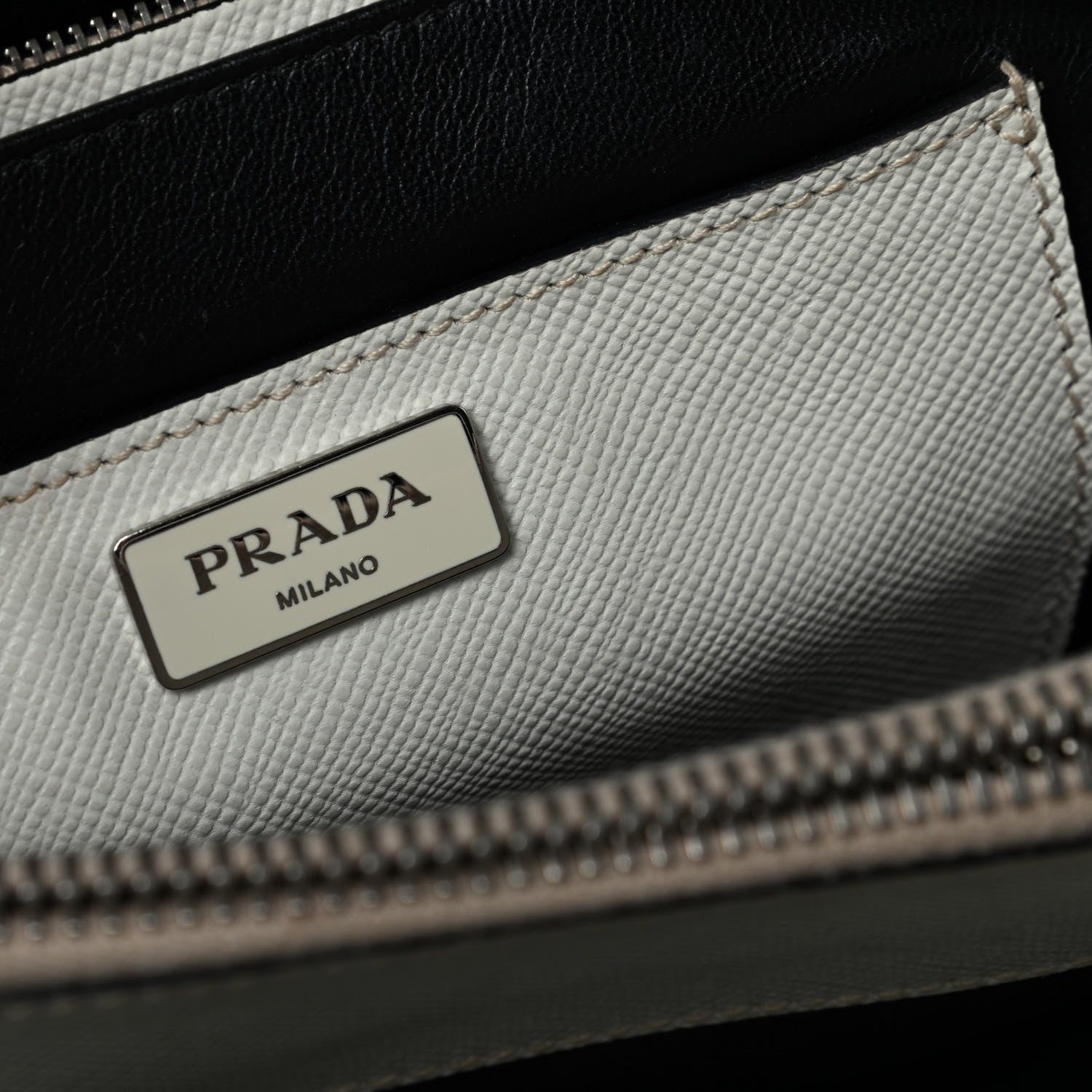 Prada Saffiano Cuir Twin Tote Talco 8 of 10