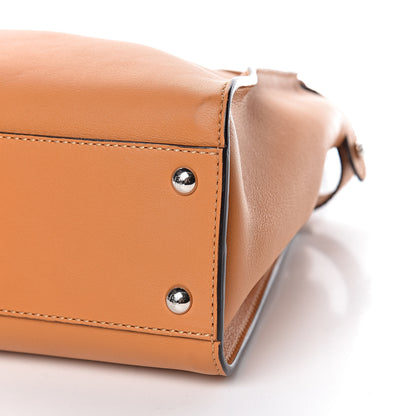 Fendi Vitello Seta Shiny Nappa Plexiglass Granite Medium Peekaboo Iconic Satchel Ginger Latte 11 of 14
