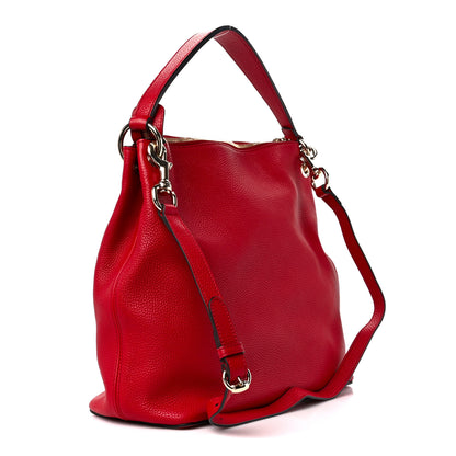 Gucci Pebbled Calfskin Large Soho Hobo Tabasco Red 3 of 11
