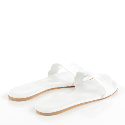 Hermes Calfskin Lisboa Sandals 38 White 4 of 8