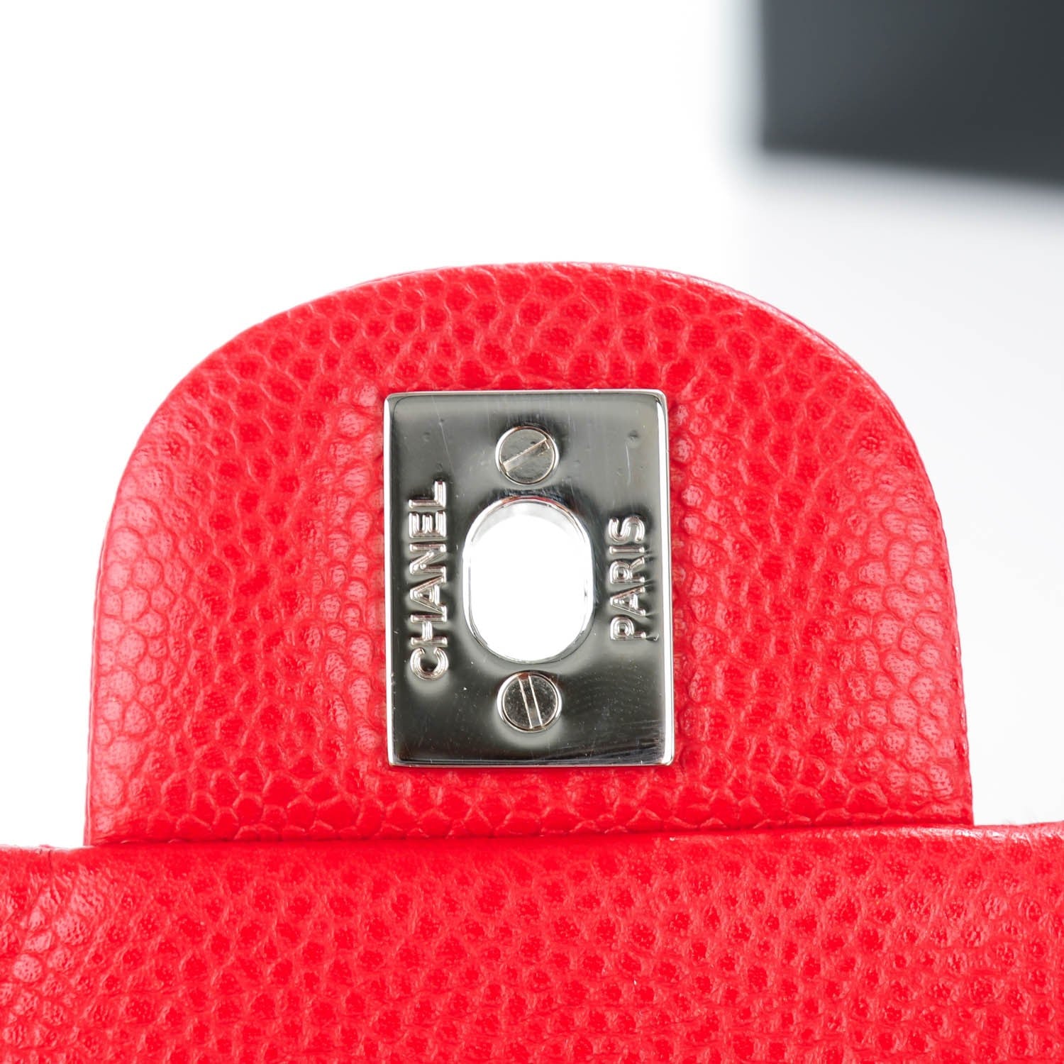 Chanel Caviar Quilted Mini Square Flap Red 5 of 8