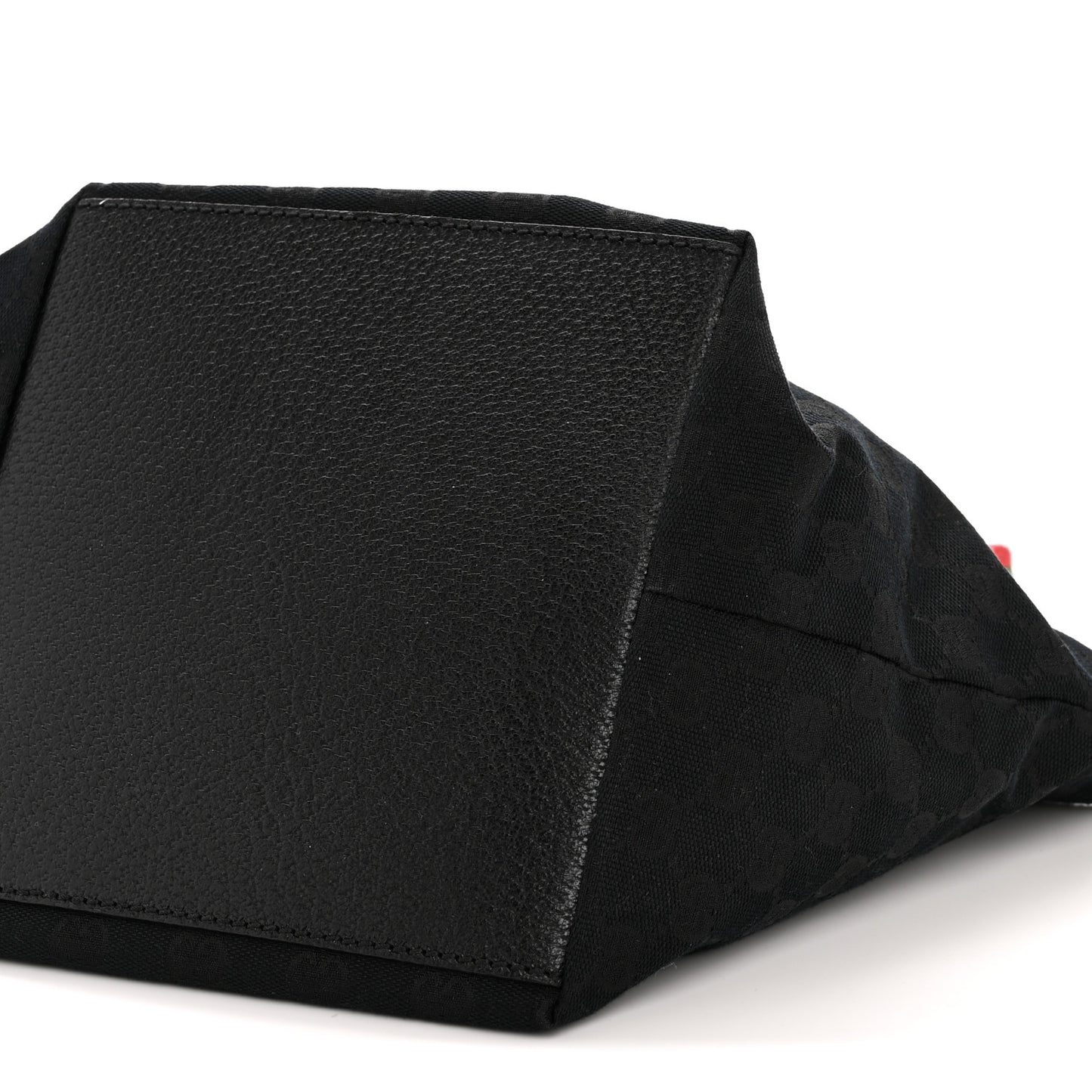 GG Monogram Small Web Handle Bucket Tote Black