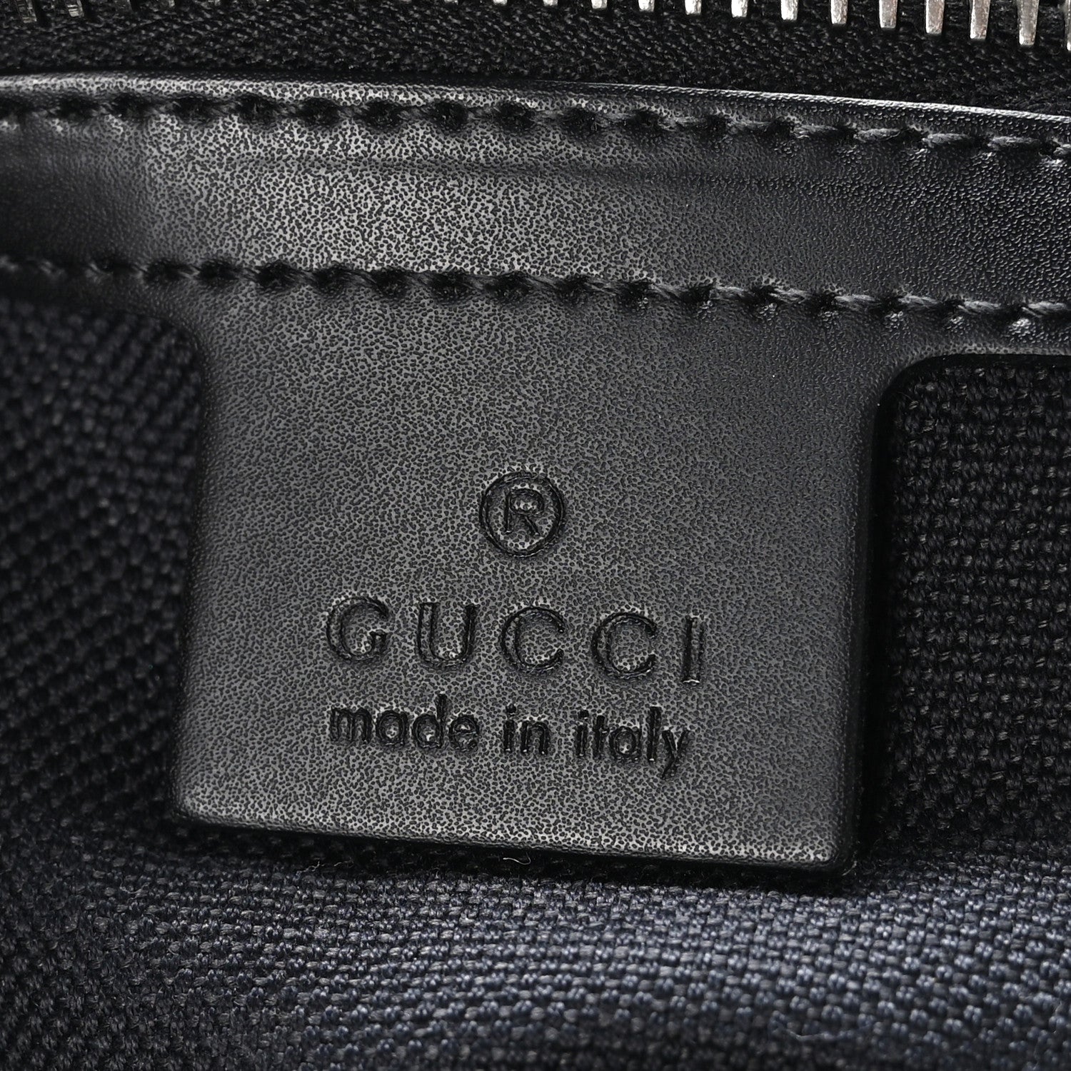Gucci GG Supreme Monogram Appia Calfskin Web Flat Messenger Bag Black Grey 6 of 10
