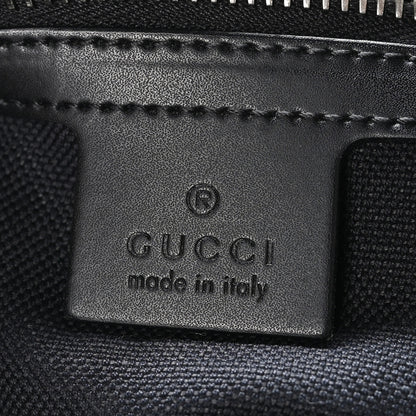 Gucci GG Supreme Monogram Appia Calfskin Web Flat Messenger Bag Black Grey 6 of 10
