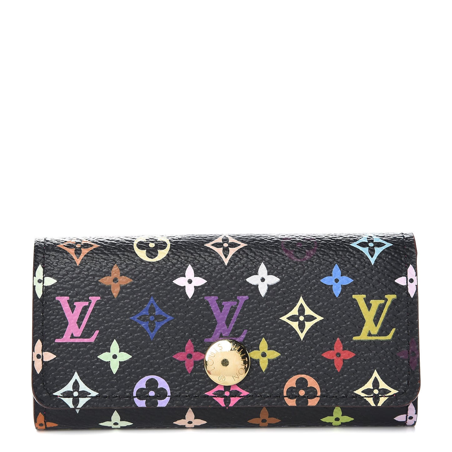 Monogram Multicolor Multicles 4 Key Holder Black Grenade
