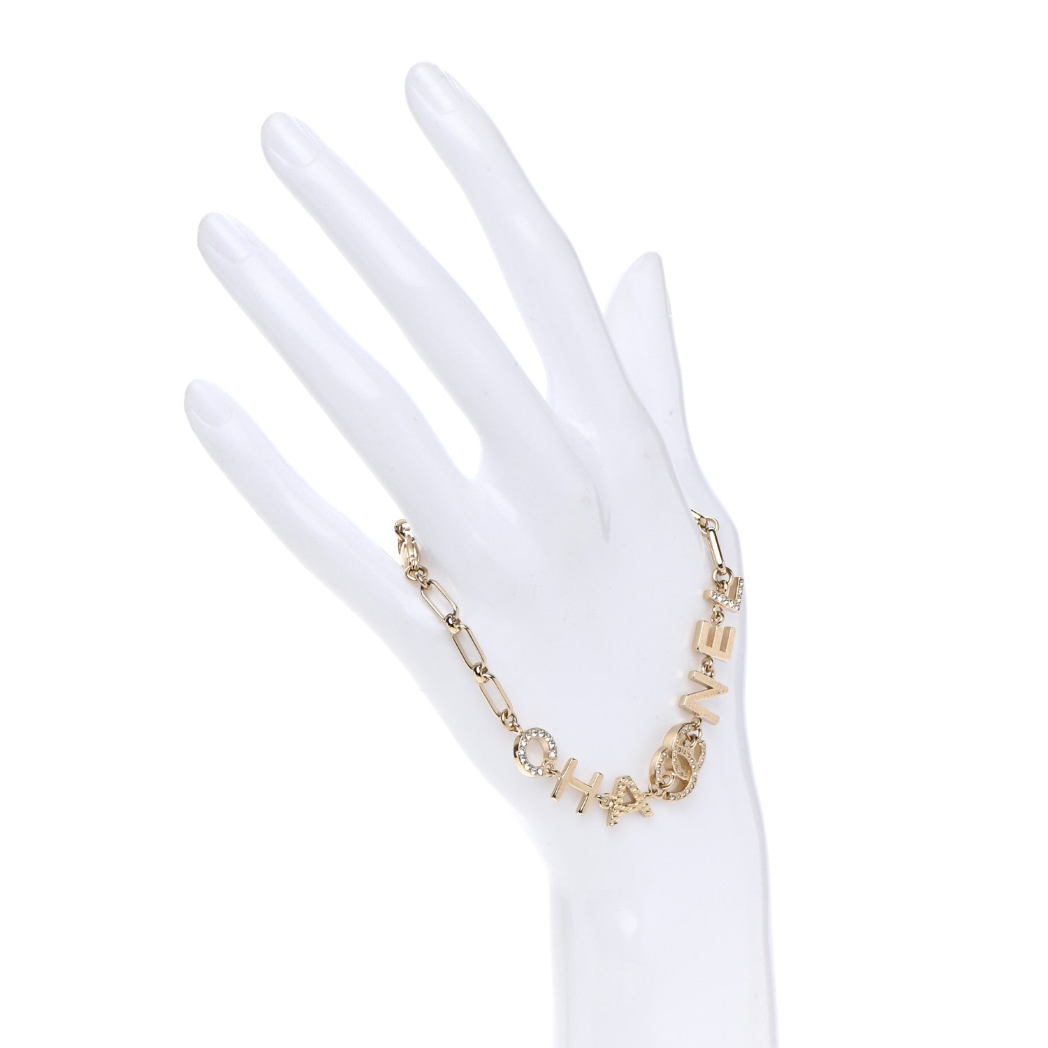 Chanel Metal Logo CC Chain Bracelet Gold 2 of 6