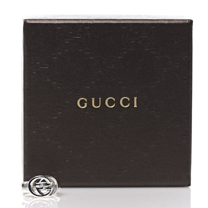 Gucci Sterling Silver Interlocking G Ring 51 5.75 6 of 6