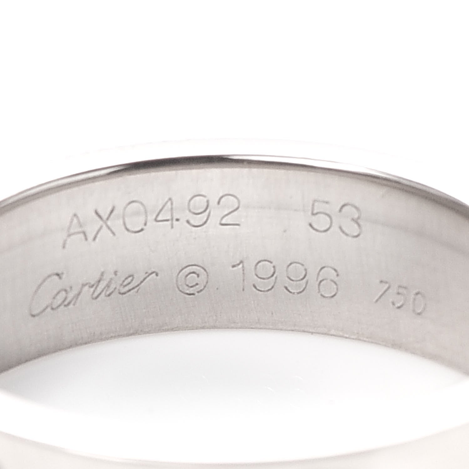 Cartier 18K White Gold 5.5mm LOVE Ring 53 6.25 4 of 4