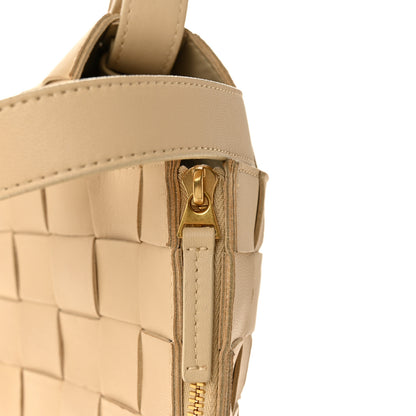Bottega Veneta Lambskin Maxi Intrecciato Bowling Cassette Shoulder Bag Porridge 15 of 15