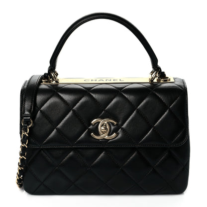 Chanel Lambskin Quilted Small Trendy CC Dual Handle Flap Bag Black 1 of 10