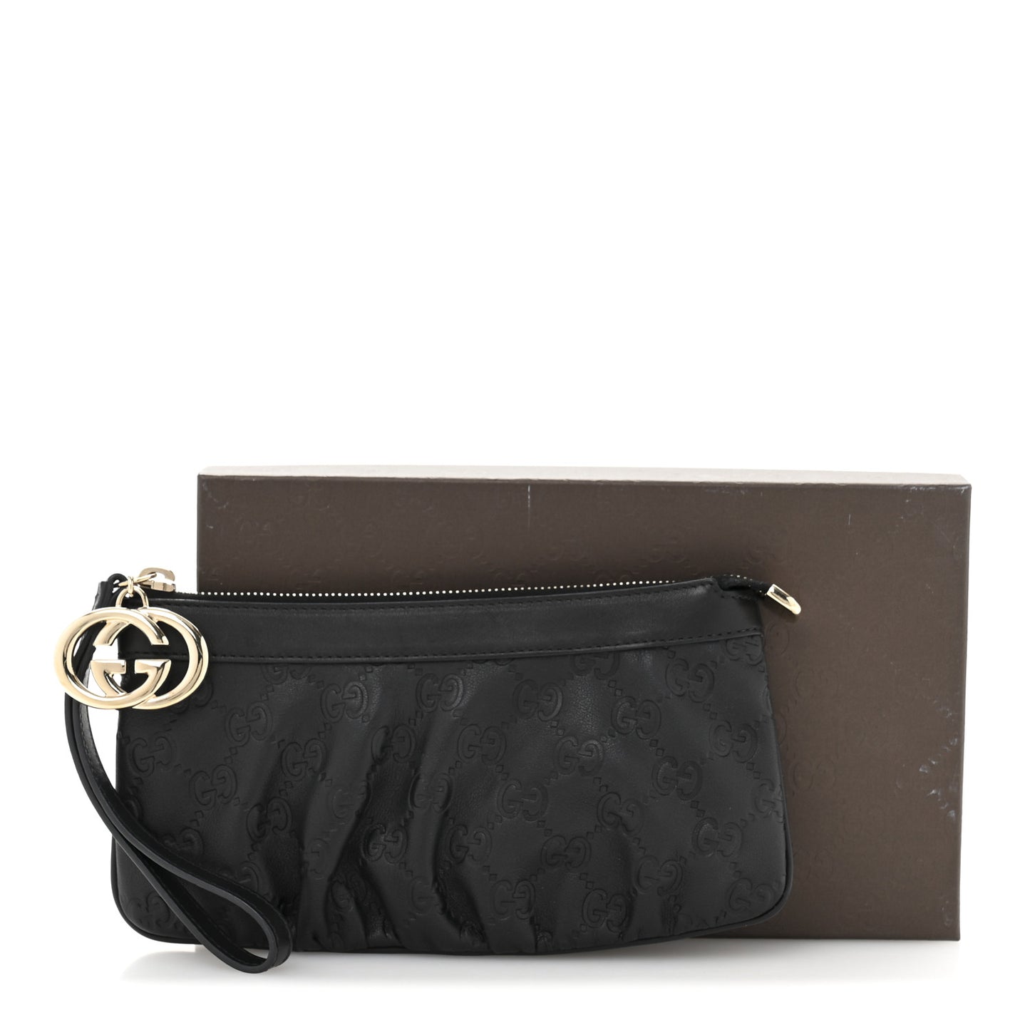 Guccissima Signature New Britt Wristlet Black