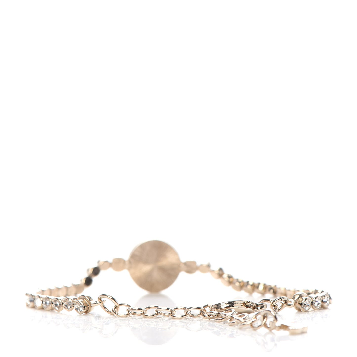 Crystal CC Chain Bracelet Gold