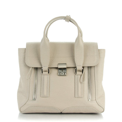 3.1 Phillip Lim 3.1 Textured Calfskin Medium Pashli Satchel Feather 1 of 9