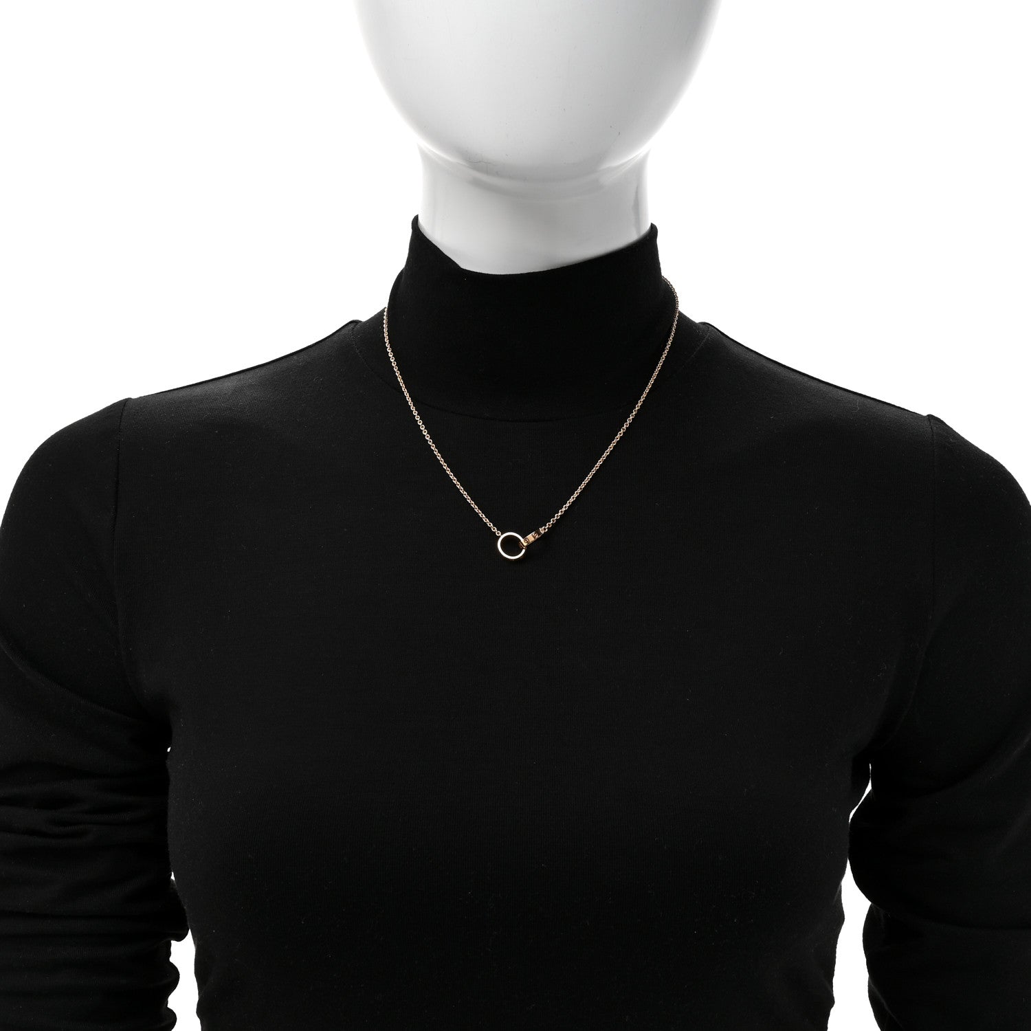 Cartier 18K Yellow Gold Interlocking LOVE Necklace 2 of 5