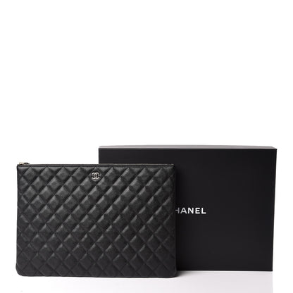Chanel Caviar Quilted Large Cosmetic Case Black 11 of 11