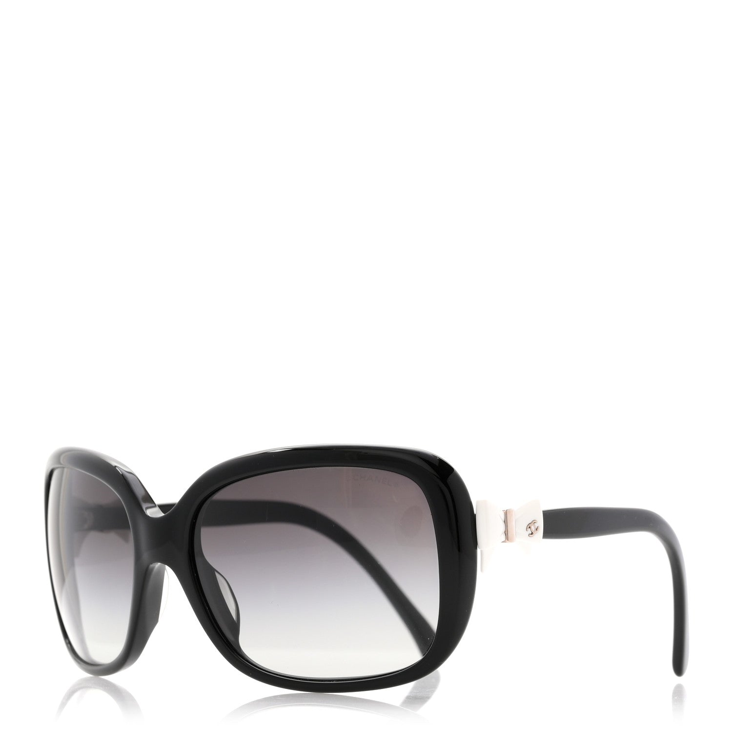 Chanel CC Bow Sunglasses 5171 Black White 1 of 7