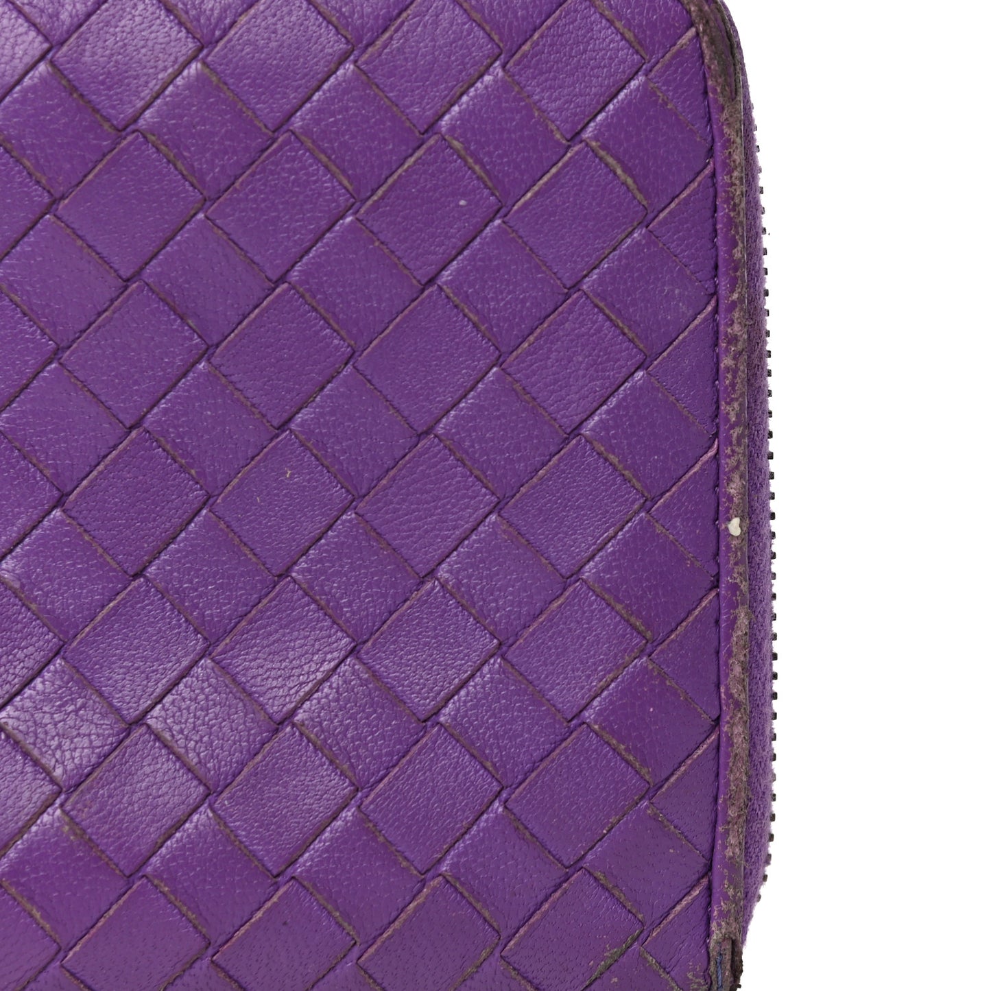Nappa Intrecciato Wristlet Zip Wallet Byzantine