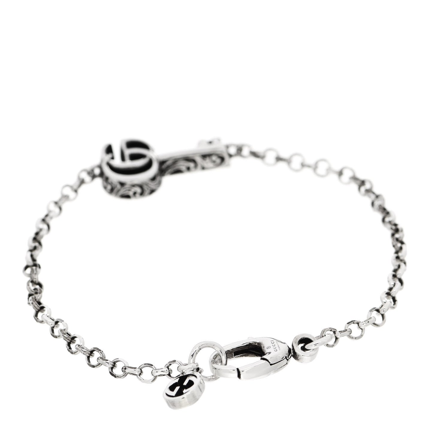 Sterling Silver Double G Key Bracelet