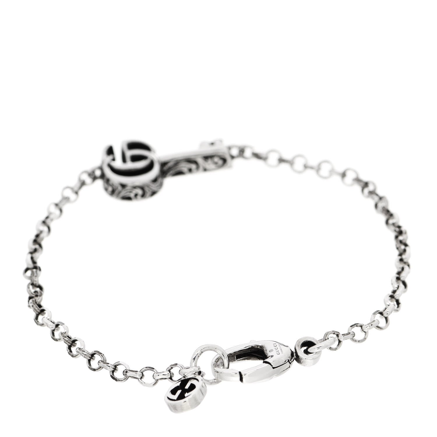Gucci Sterling Silver Double G Key Bracelet 2 of 5
