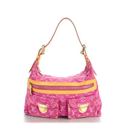 Louis Vuitton Denim Baggy PM Fuchsia 1 of 7