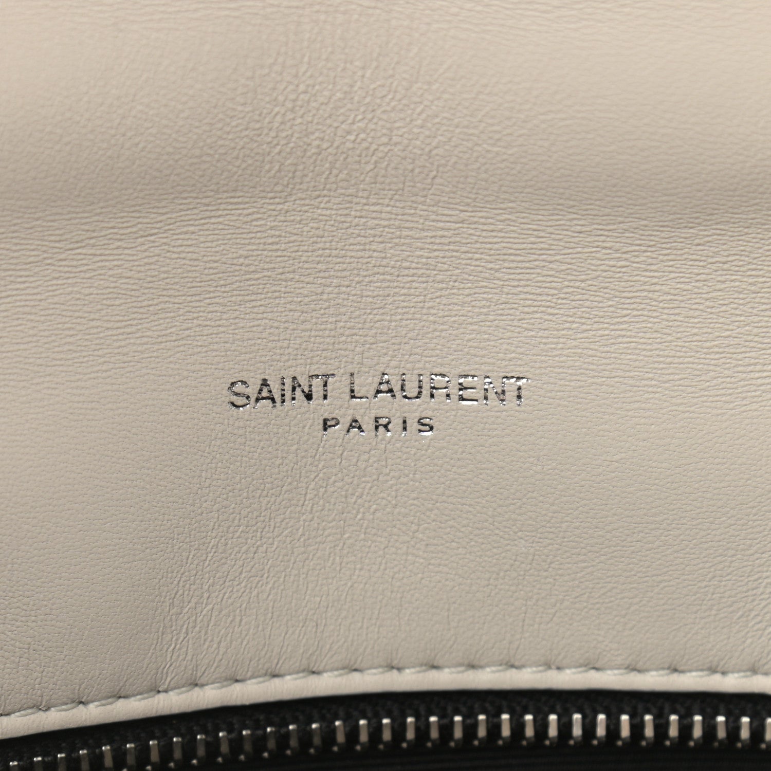 Saint Laurent Lambskin Quilted Toy Loulou Puffer Monogram Chain Satchel Blanc Vintage 7 of 12
