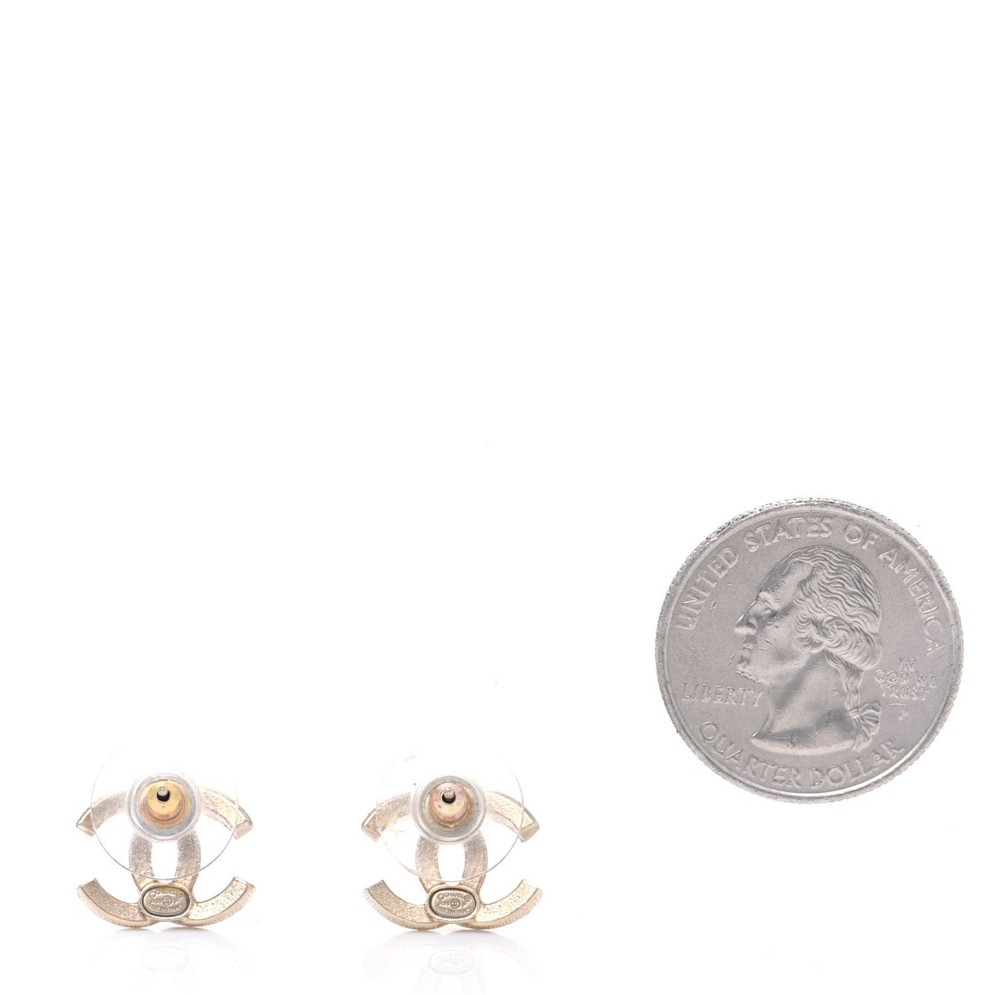 Crystal CC Earrings Gold