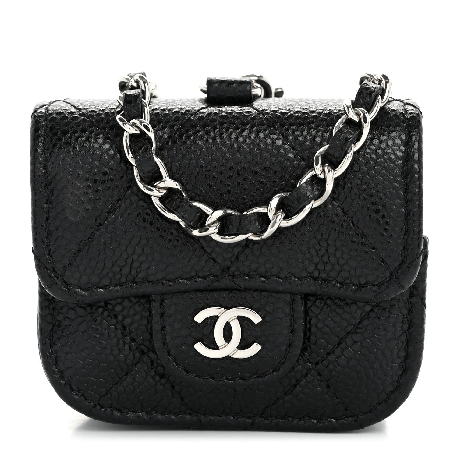 Chanel Caviar Quilted Airpods Pro Case Black 1 of 12
