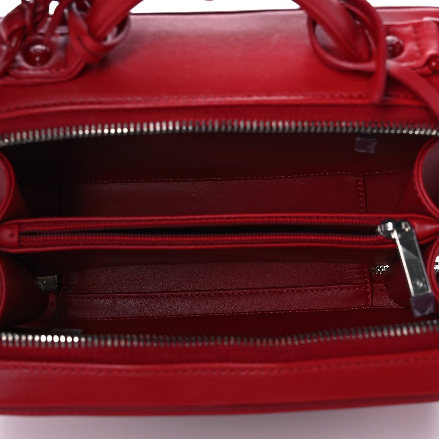 Lambskin Quilted Medium CC Filigree Vanity Case Dark Red
