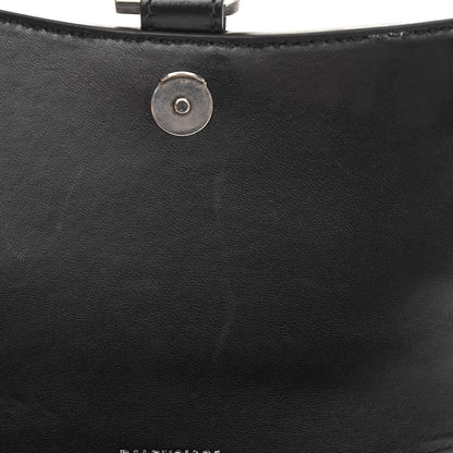 Balenciaga Box Calfskin Graffiti Logo Hourglass Top Handle Bag XS Black Silver 12 of 12