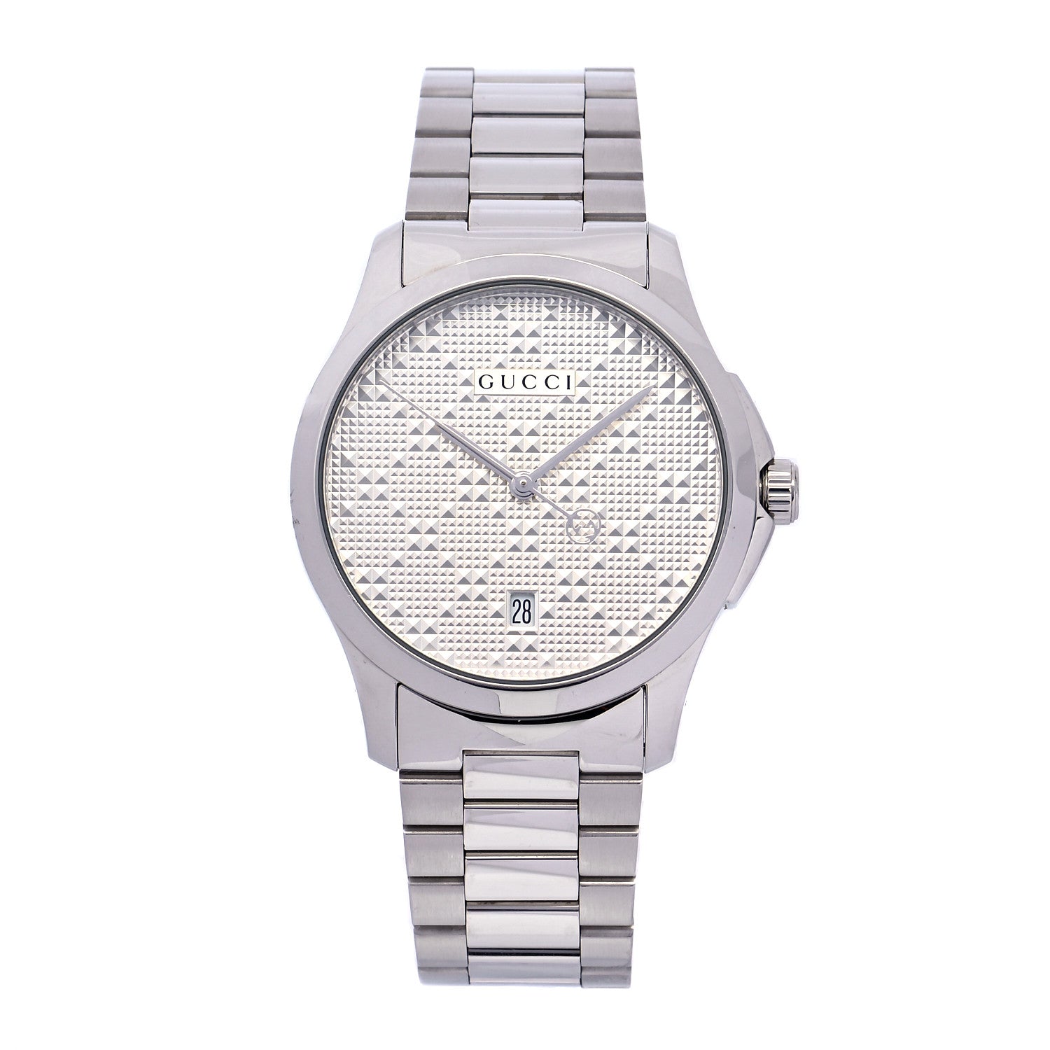 Gucci Stainless Steel 38mm G-Timeless Diamante Quartz Watch 1 of 6