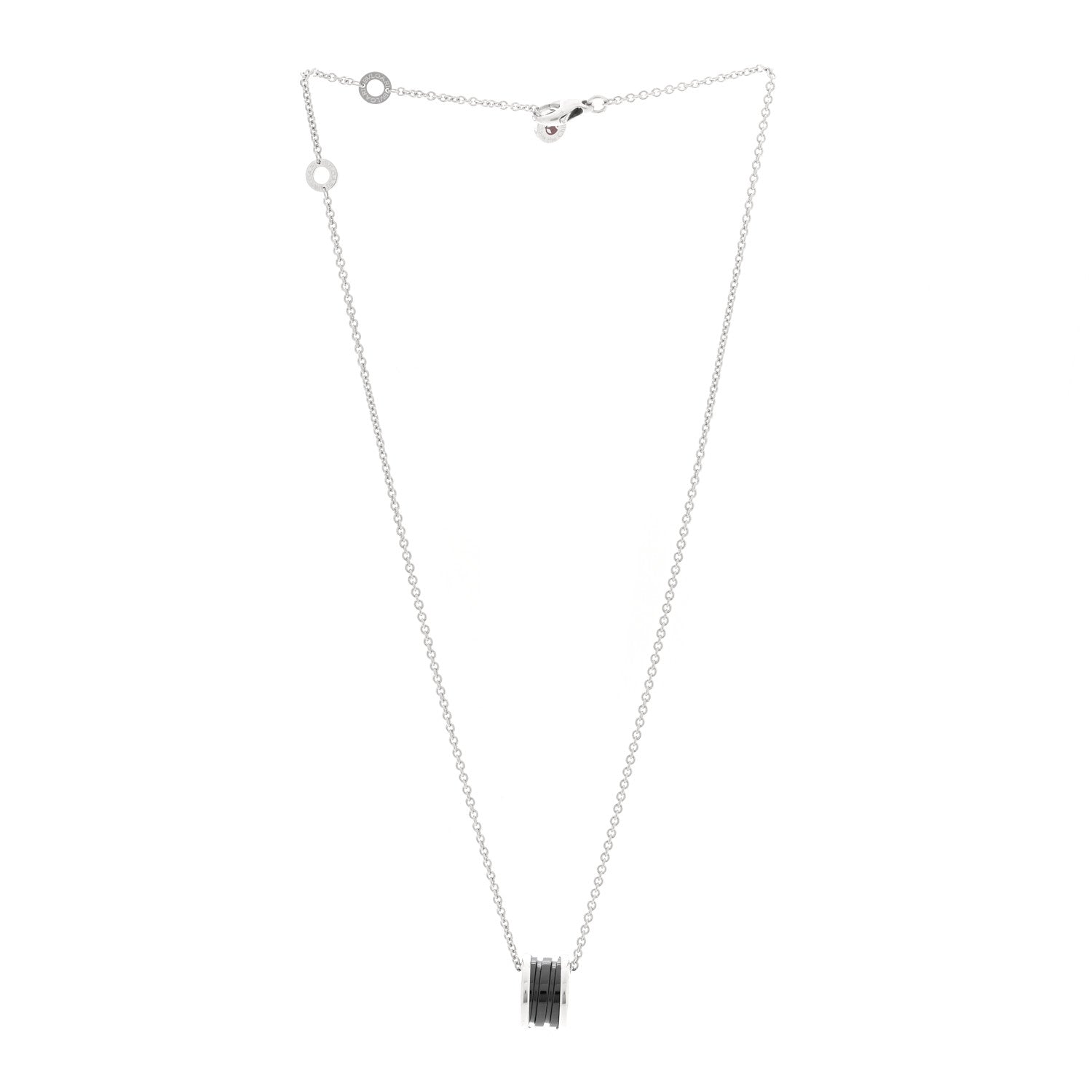 Bulgari Sterling Silver Ceramic Save The Children Pendant Necklace 3 of 5