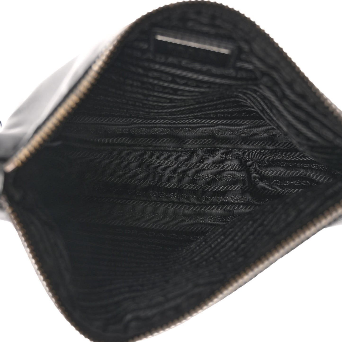 Re-Nylon Saffiano Pocket Zippered Shoulder Bag Black