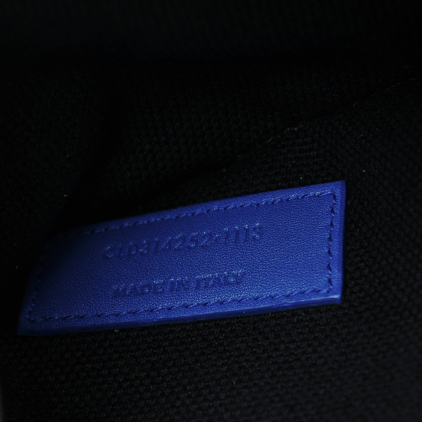 Calfskin Suede Reversible East West Shopper Tote Royal Blue Black