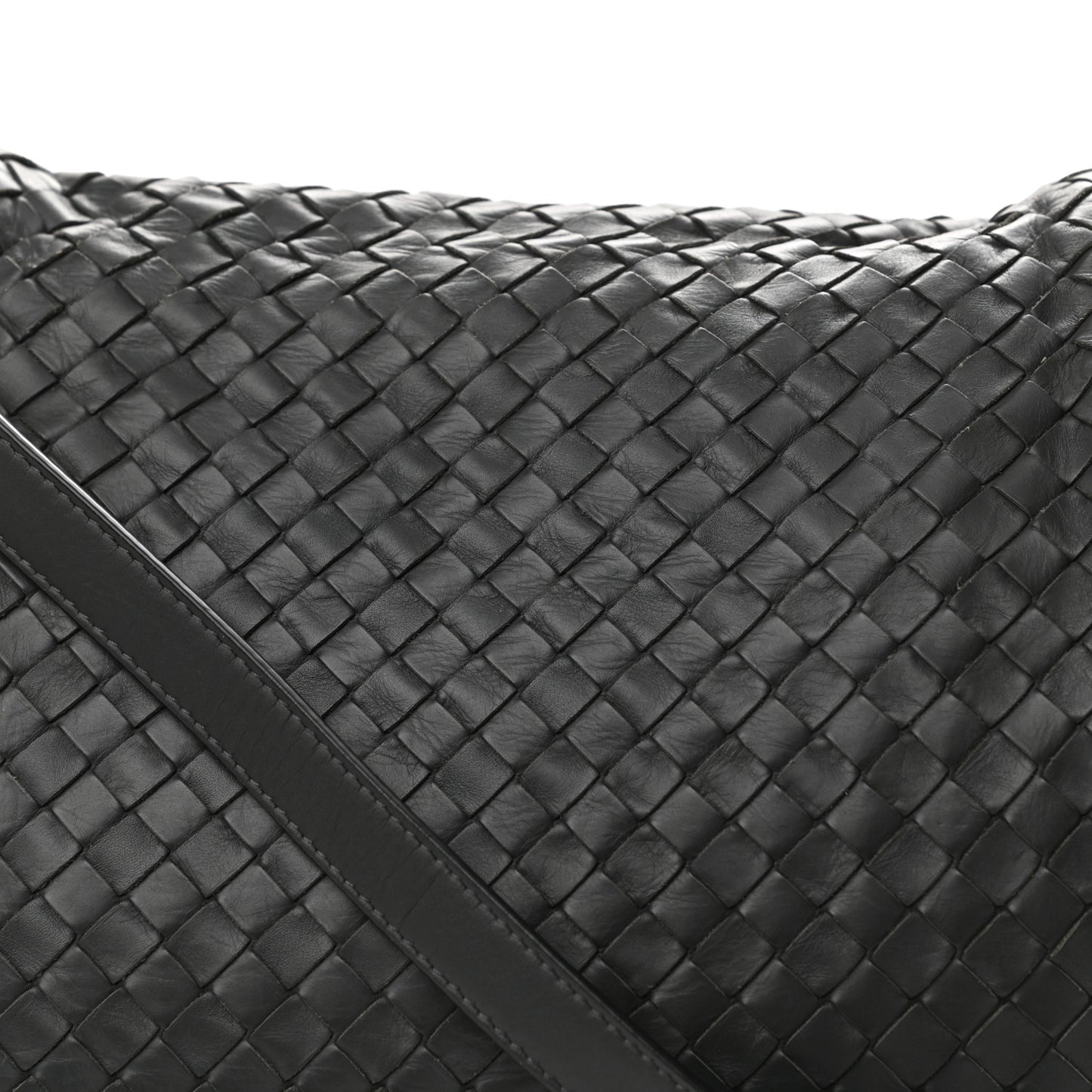 Nappa Intrecciato Message Bag Grey
