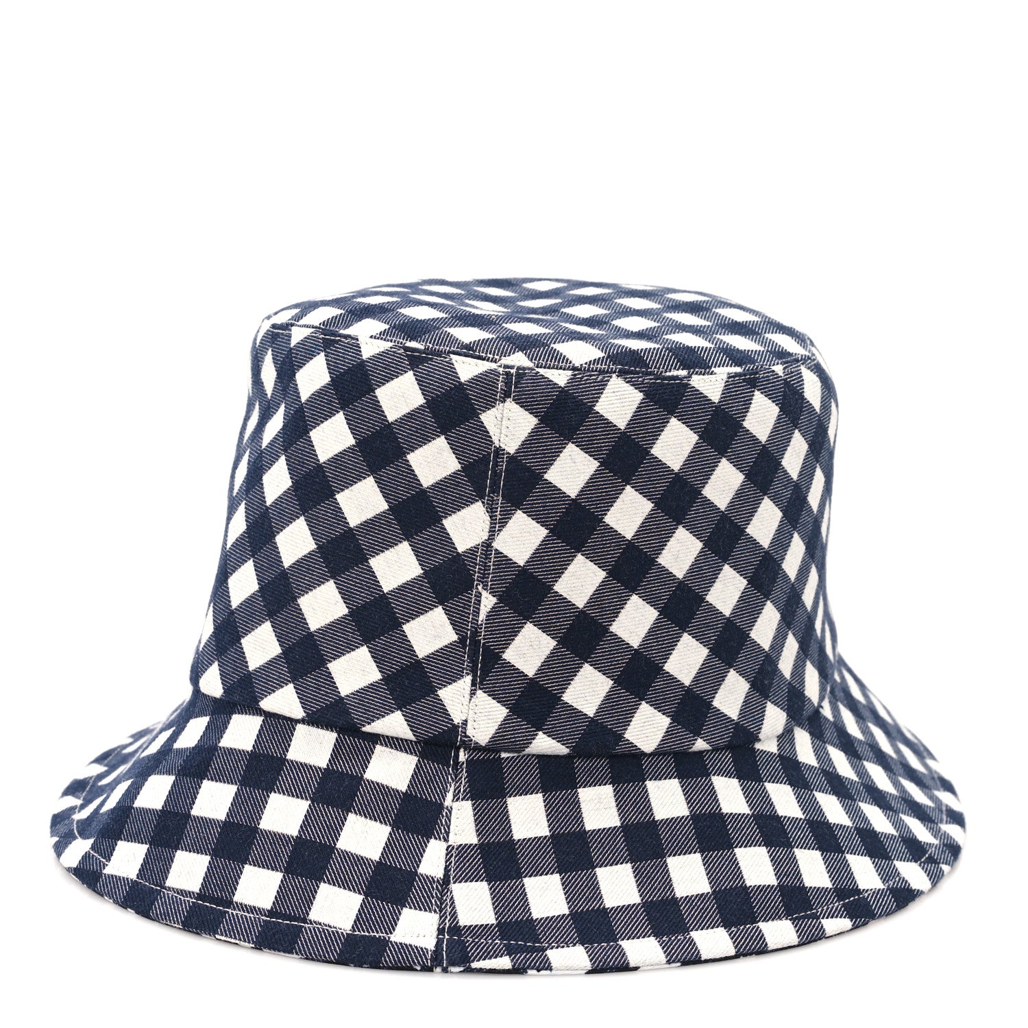 Christian Dior Gingham Reversible Teddy-D Brim Bucket Hat 57 Black White 5 of 14