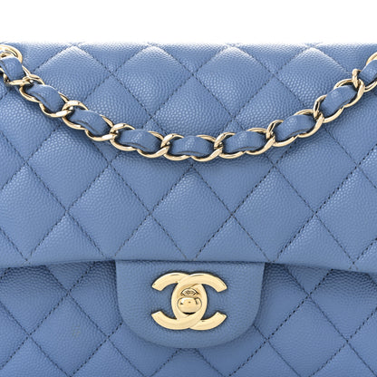 Chanel Caviar Quilted Small Double Flap Blue 8 of 10