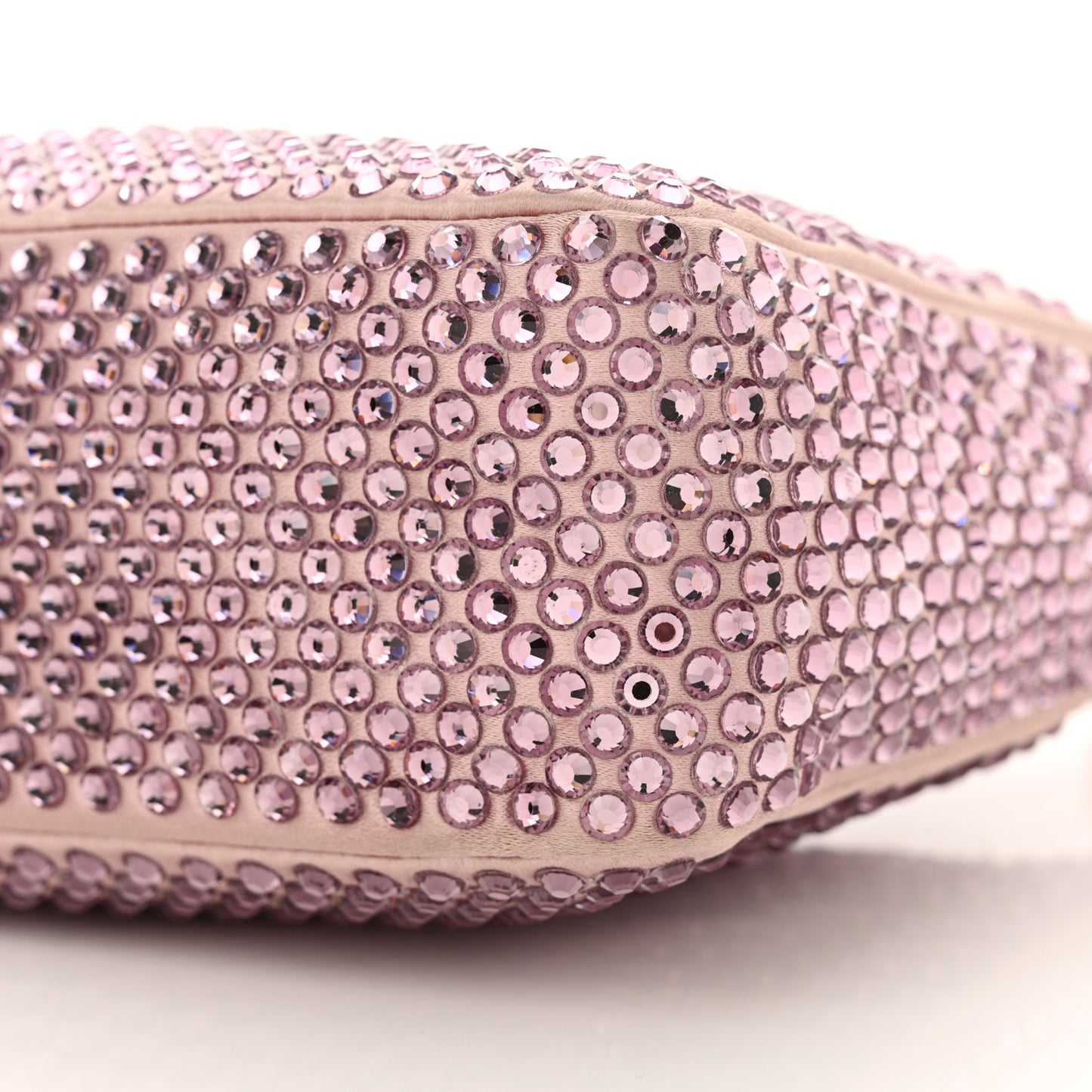 Satin Crystal Mini Re-Edition 2000 Bag Alabastro
