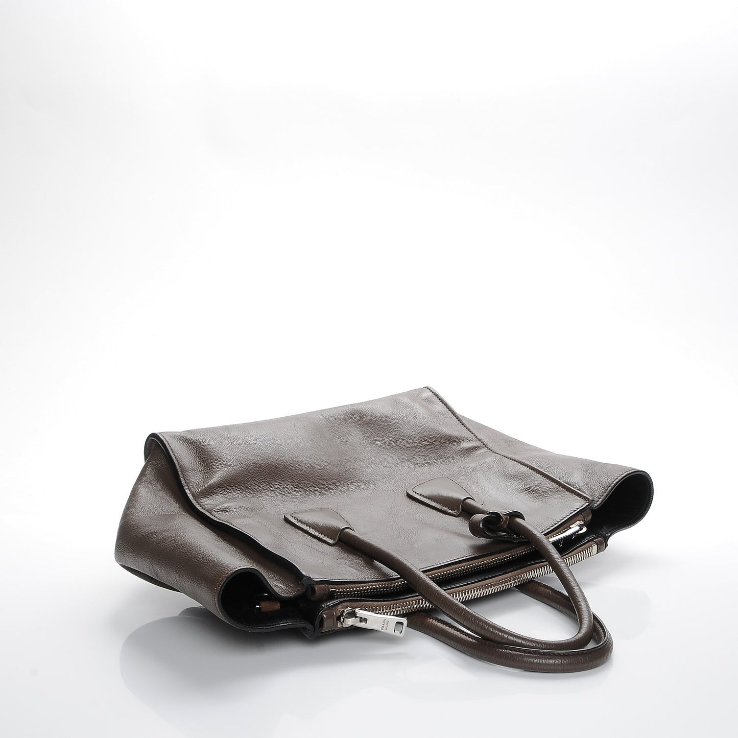 Glace Calf Twin Pocket Tote Argilla