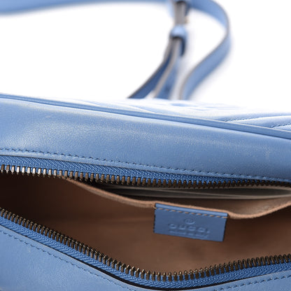 Gucci Calfskin Matelasse Small GG Marmont Chain Shoulder Bag Clear Sky Blue 9 of 19